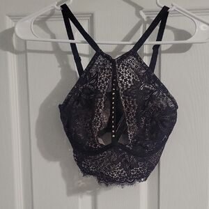 Victoria's Secret Black Lace Halter Bralette